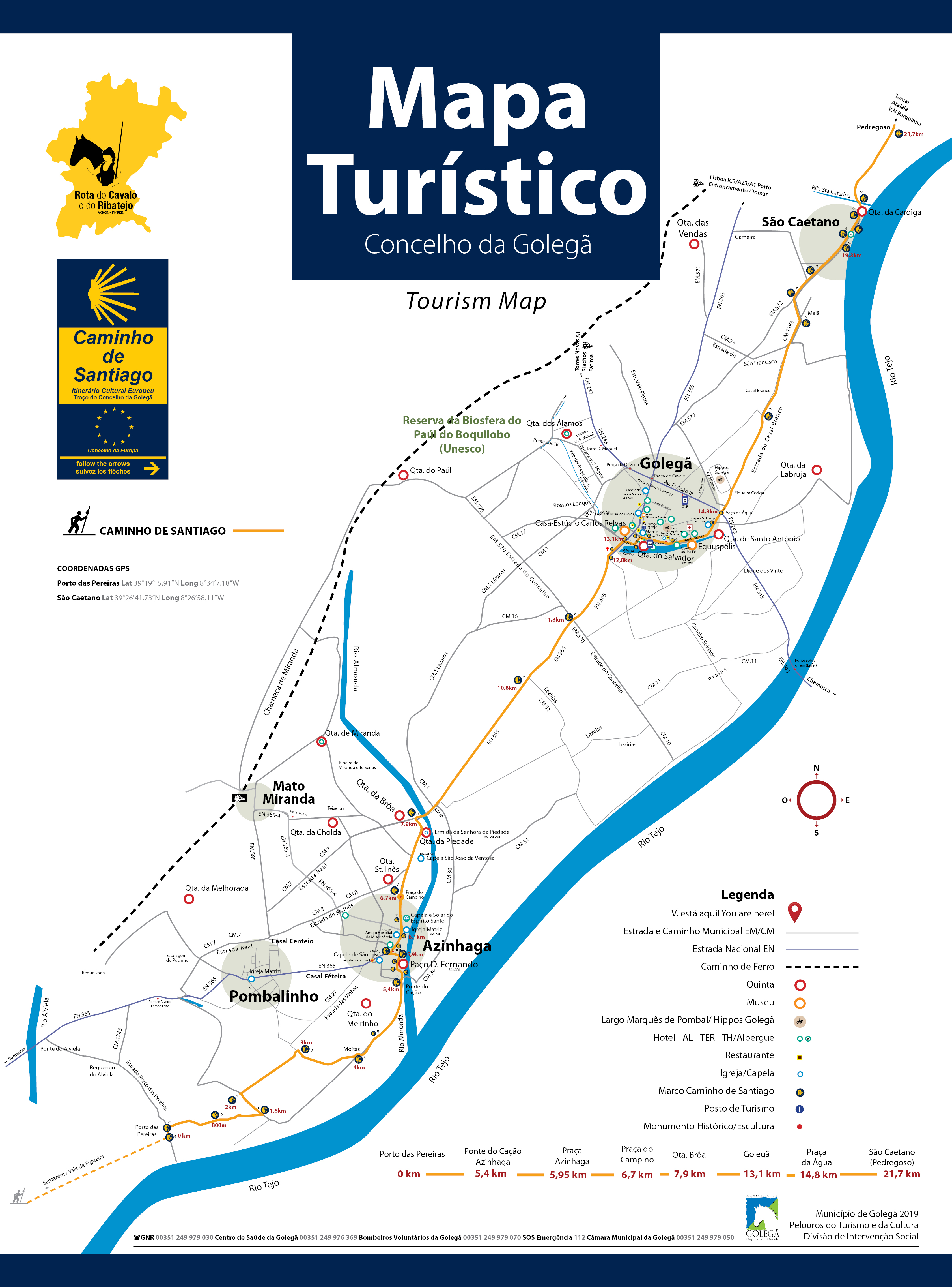 Mapa Turístico do Alentejo e Ribatejo